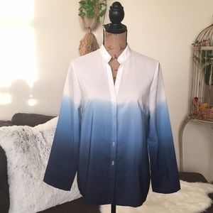 Singwing button down shirt 💙⚪️💙